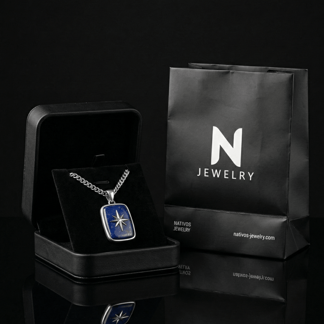 Lapislazuli Renacer — Silver Necklace 950 (55cm) - nativosjewelry