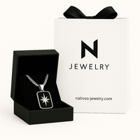 Thumbnail for Polar Guide — Onyx Star Necklace Silver 950 (4mm) - nativosjewelry