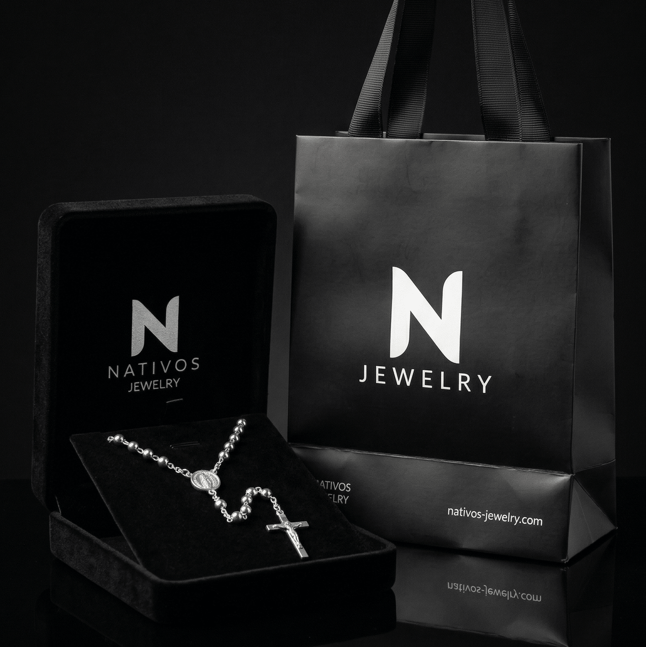 Rosario de Plata 950 70cm - nativosjewelry