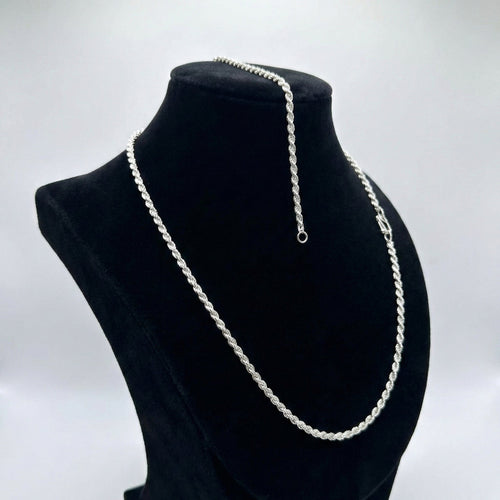 Set Cadena más pulsera Rope 2mm - Plata 950 - nativosjewelry