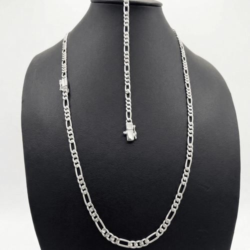Set Fígaro 3 mm — Cadena y Pulsera Plata 950 - nativosjewelry