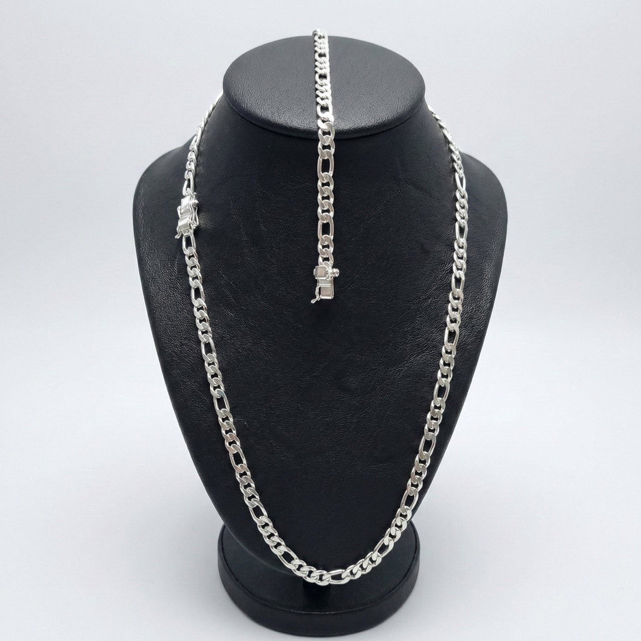 Set Fígaro 8 mm — Cadena y Pulsera Plata 950 - nativosjewelry