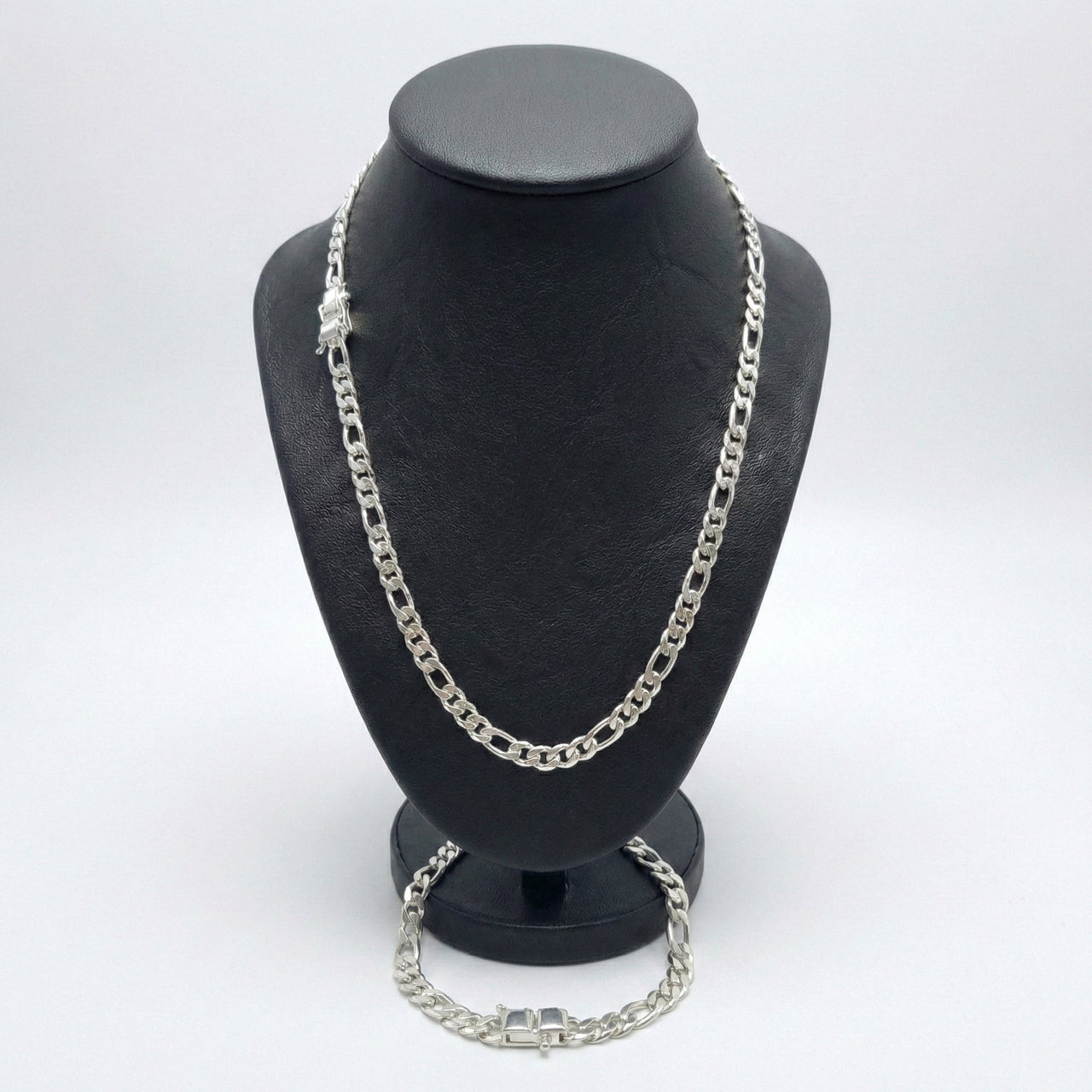 Set Fígaro 8 mm — Cadena y Pulsera Plata 950 - nativosjewelry
