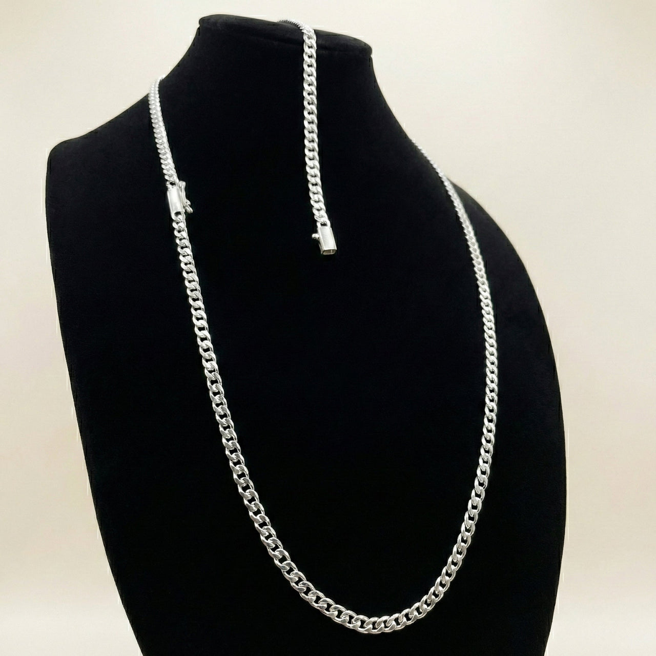 Set Lomo de Corvina 3 mm — Cadena y Pulsera Plata 950 - nativosjewelry