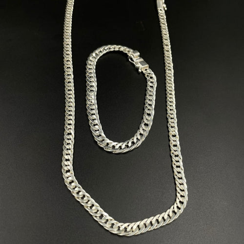 Set Malla 5 mm — Cadena y Pulsera Plata 950 - nativosjewelry