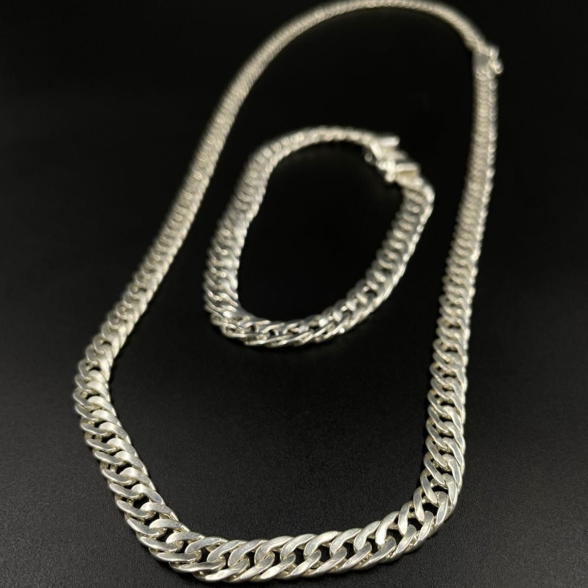 Set Malla 5 mm — Cadena y Pulsera Plata 950 - nativosjewelry