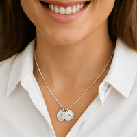 Thumbnail for Collar con dije personalizado con inicial y fecha en Plata 950 - nativosjewelry