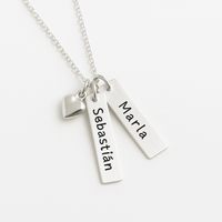 Thumbnail for Collar con placas personalizadas en Plata 950 - nativosjewelry