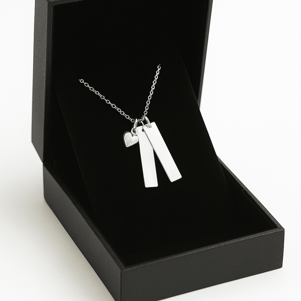 Collar con placas personalizadas en Plata 950 - nativosjewelry