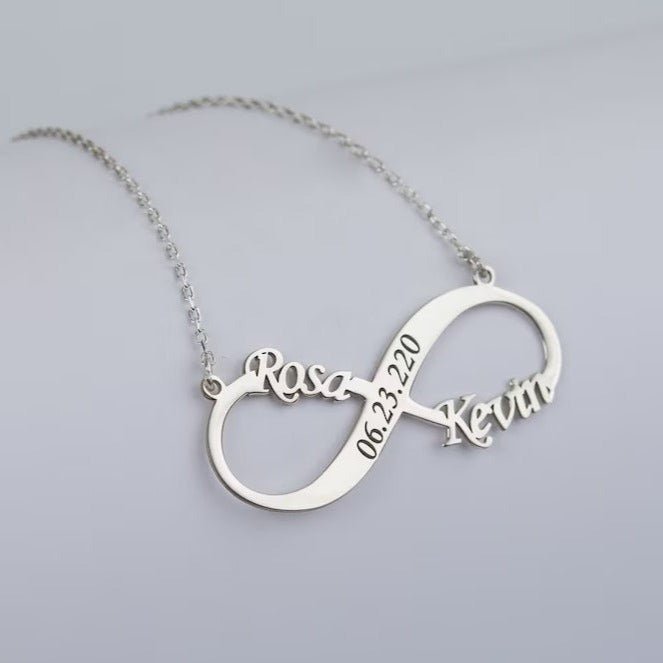 Collar Infinito con Nombres Plata 950 - nativosjewelry