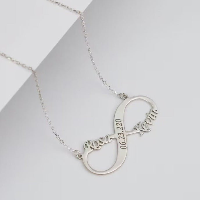 Collar Infinito con Nombres Plata 950 - nativosjewelry