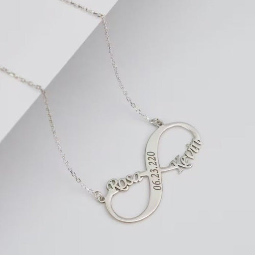 Collar Infinito con Nombres Plata 950 - nativosjewelry