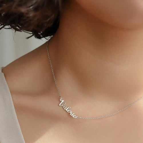 Collar con nombre personalizado en Plata 950 - nativosjewelry