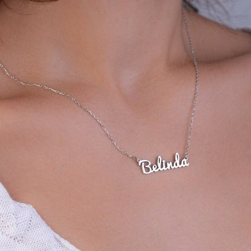 Collar con nombre personalizado en Plata 950 - nativosjewelry
