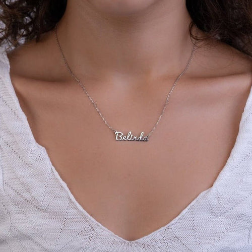 Collar con nombre personalizado en Plata 950 - nativosjewelry