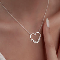 Thumbnail for Collar Corazón con 2 nombres - nativosjewelry