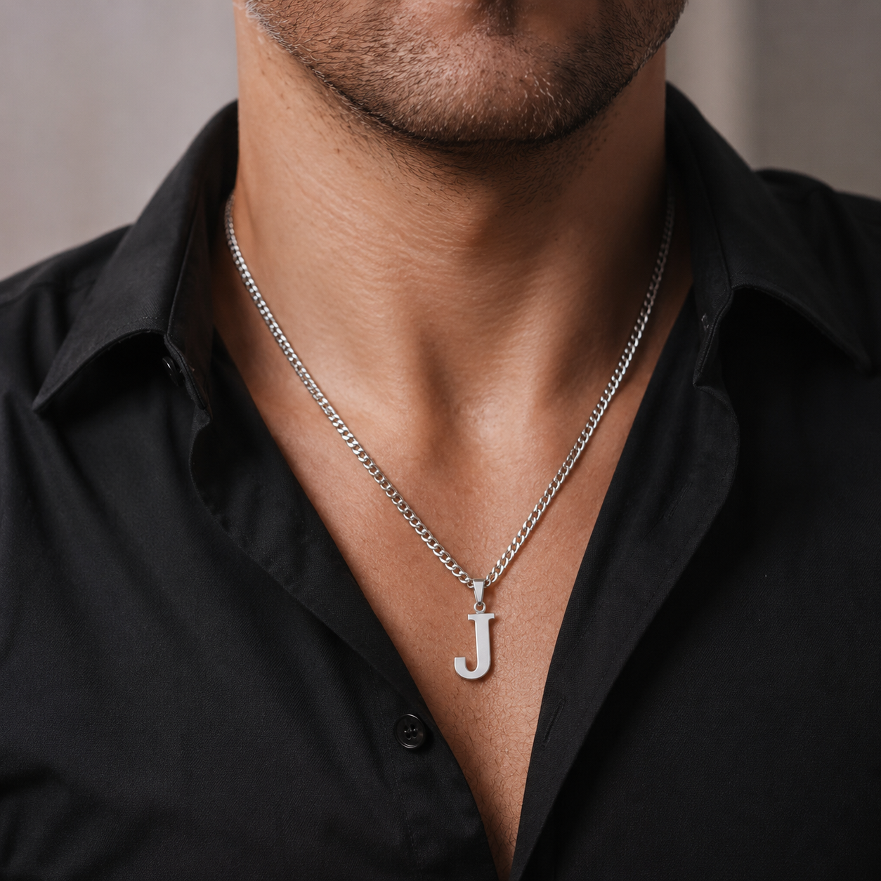 Collar Lomo de corvina con Inicial - nativosjewelry