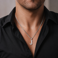 Thumbnail for Collar Lomo de corvina con Inicial - nativosjewelry