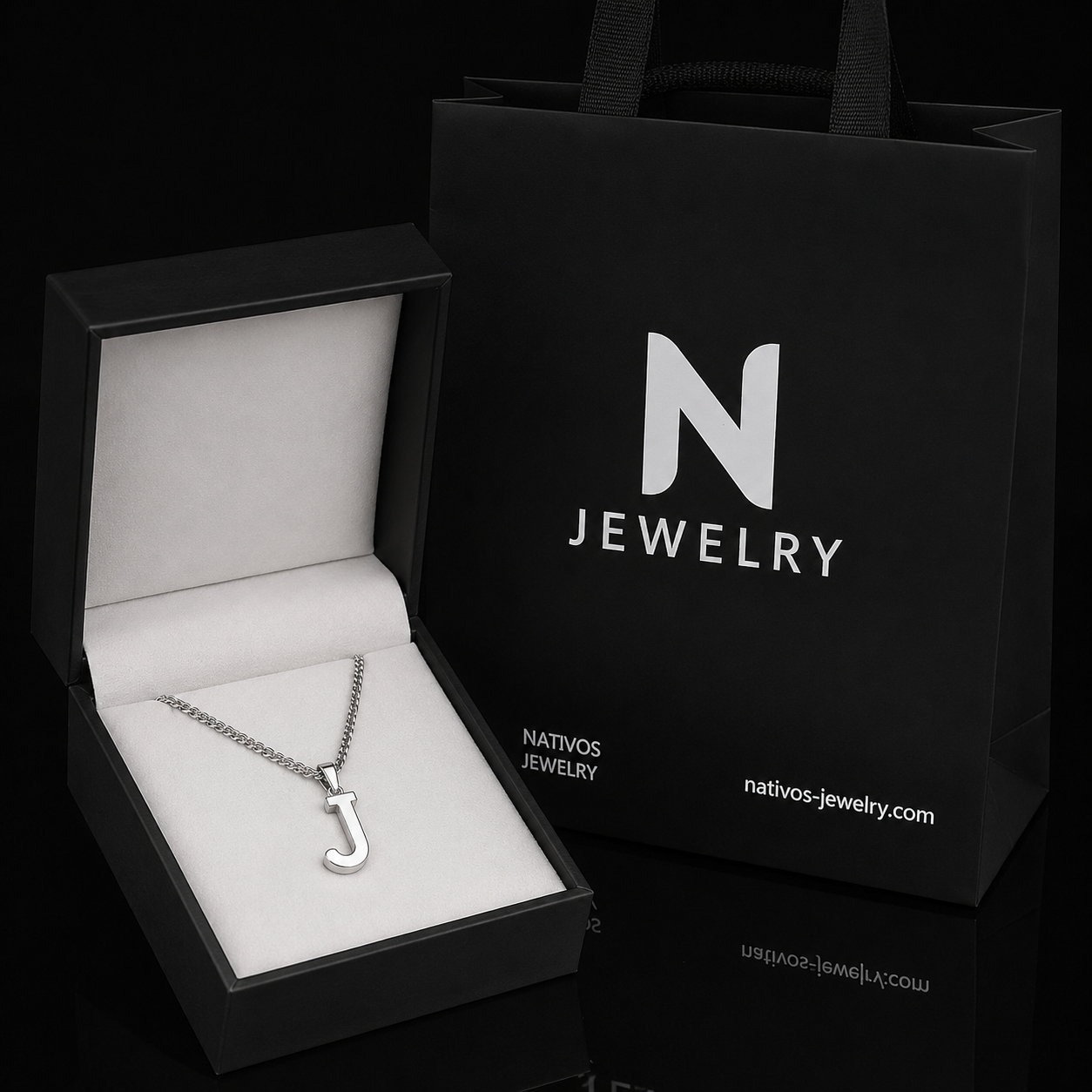Collar Lomo de corvina con Inicial - nativosjewelry
