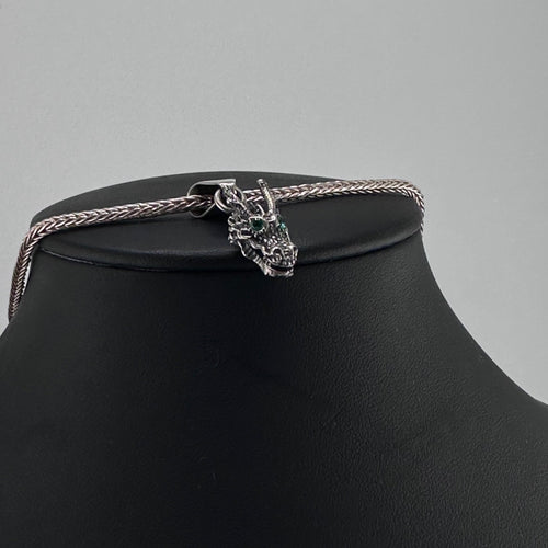 Cadena espiga con dije dragón - nativosjewelry