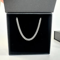 Thumbnail for Cadena Lomo de Corvina de Plata 950 para Hombre 4mm - nativosjewelry
