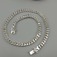 Thumbnail for Cadena lomo de corvina de Plata ley 999 con broche Brujula 9mm - nativosjewelry