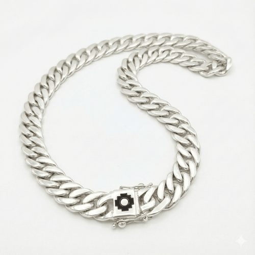 Cadena Malla 12mm de espesor - Plata 950 - nativosjewelry