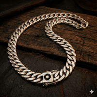 Thumbnail for Cadena Malla 12mm de espesor - Plata 950 - nativosjewelry
