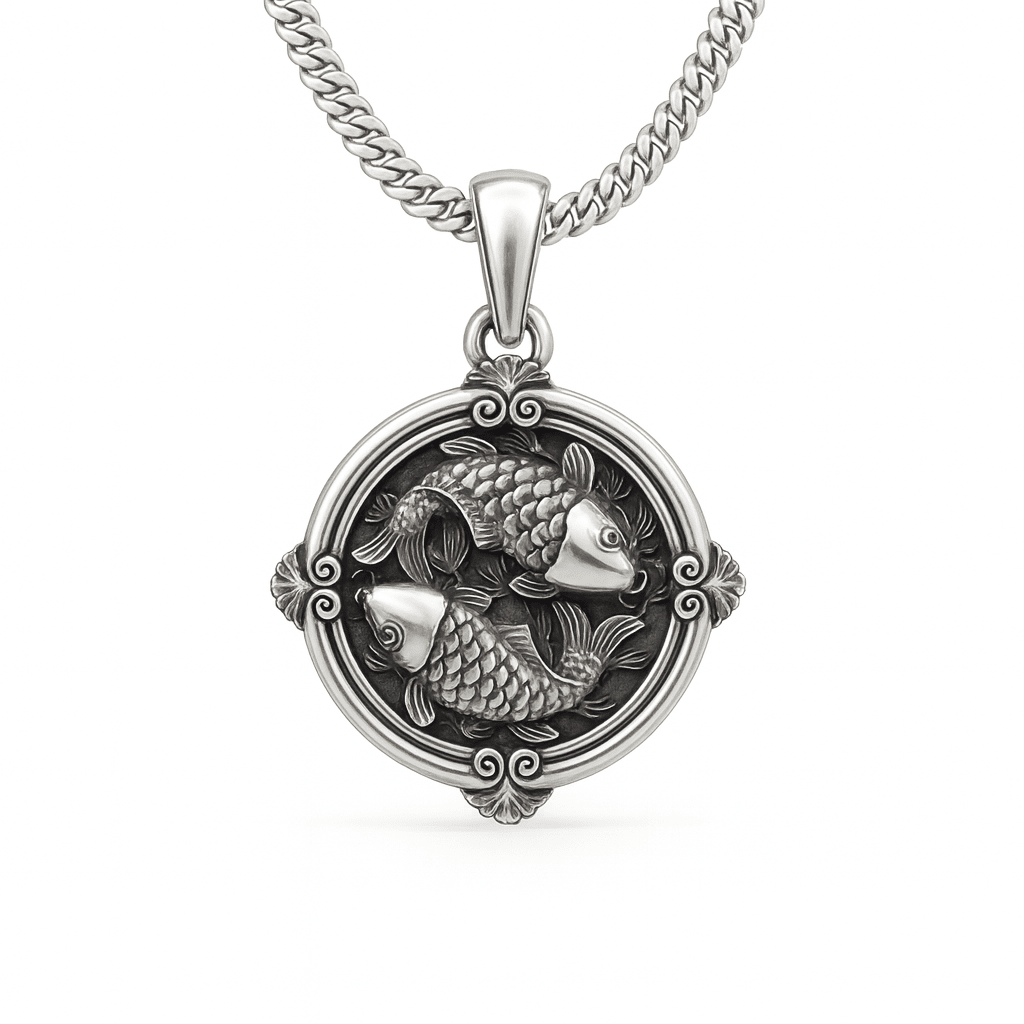 Cadena Miami 3 mm + Dije Koi 3D en Plata 950 3cm - nativosjewelry