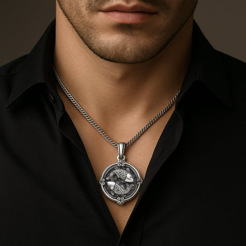 Cadena Miami 3 mm + Dije Koi 3D en Plata 950 3cm - nativosjewelry