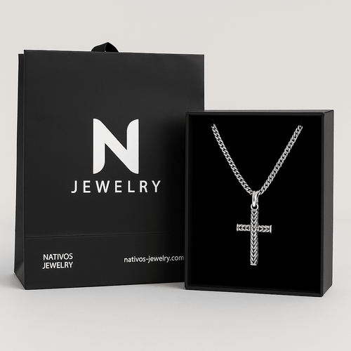 Cadena y Cruz Celta de Plata 950 - nativosjewelry
