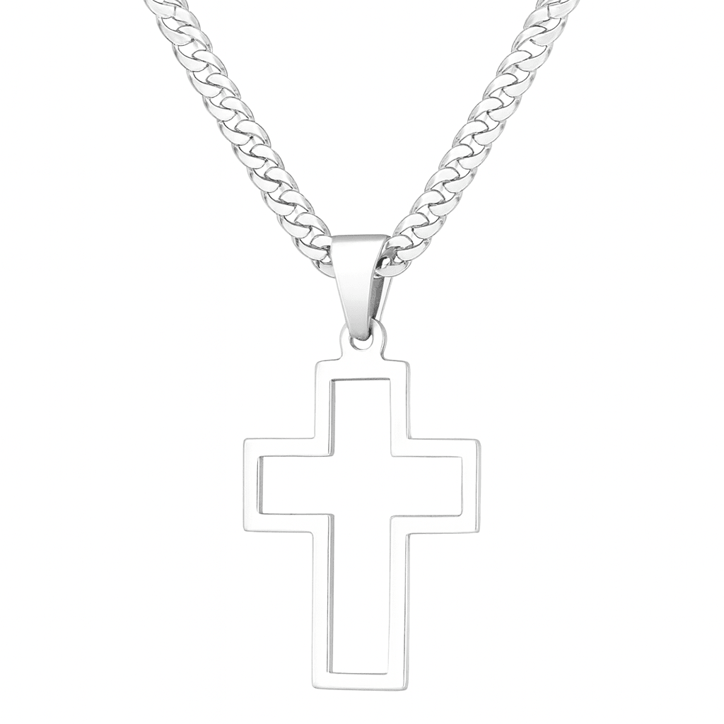 Cadena y Cruz Order de Plata ley 950 - nativosjewelry