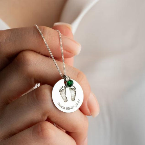 Collar con dije piecito personalizado de Plata 950 - nativosjewelry