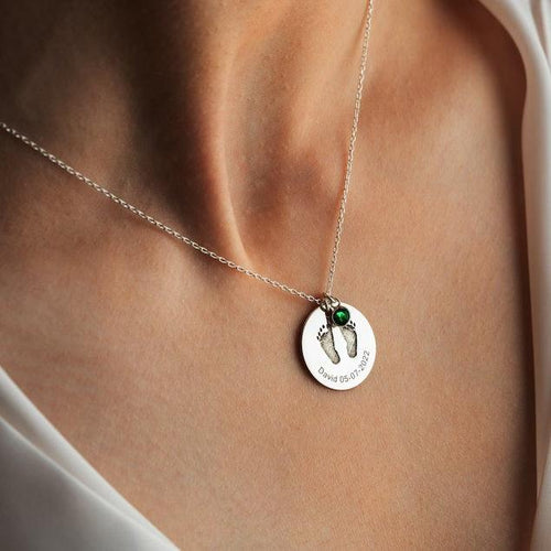Collar con dije piecito personalizado de Plata 950 - nativosjewelry