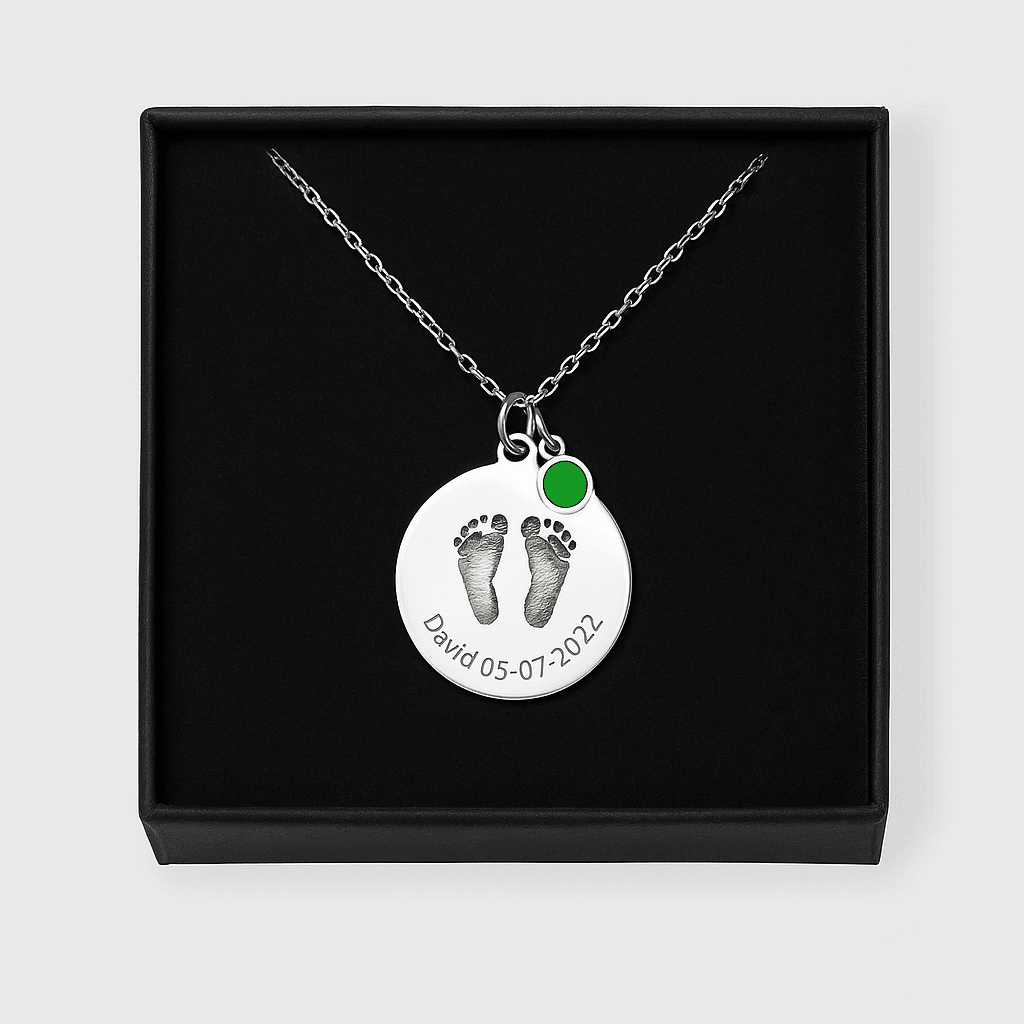 Collar con dije piecito personalizado de Plata 950 - nativosjewelry