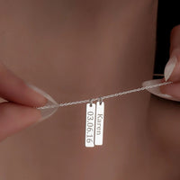 Thumbnail for Collar con nombre y fecha personalizado en Plata 950 - nativosjewelry