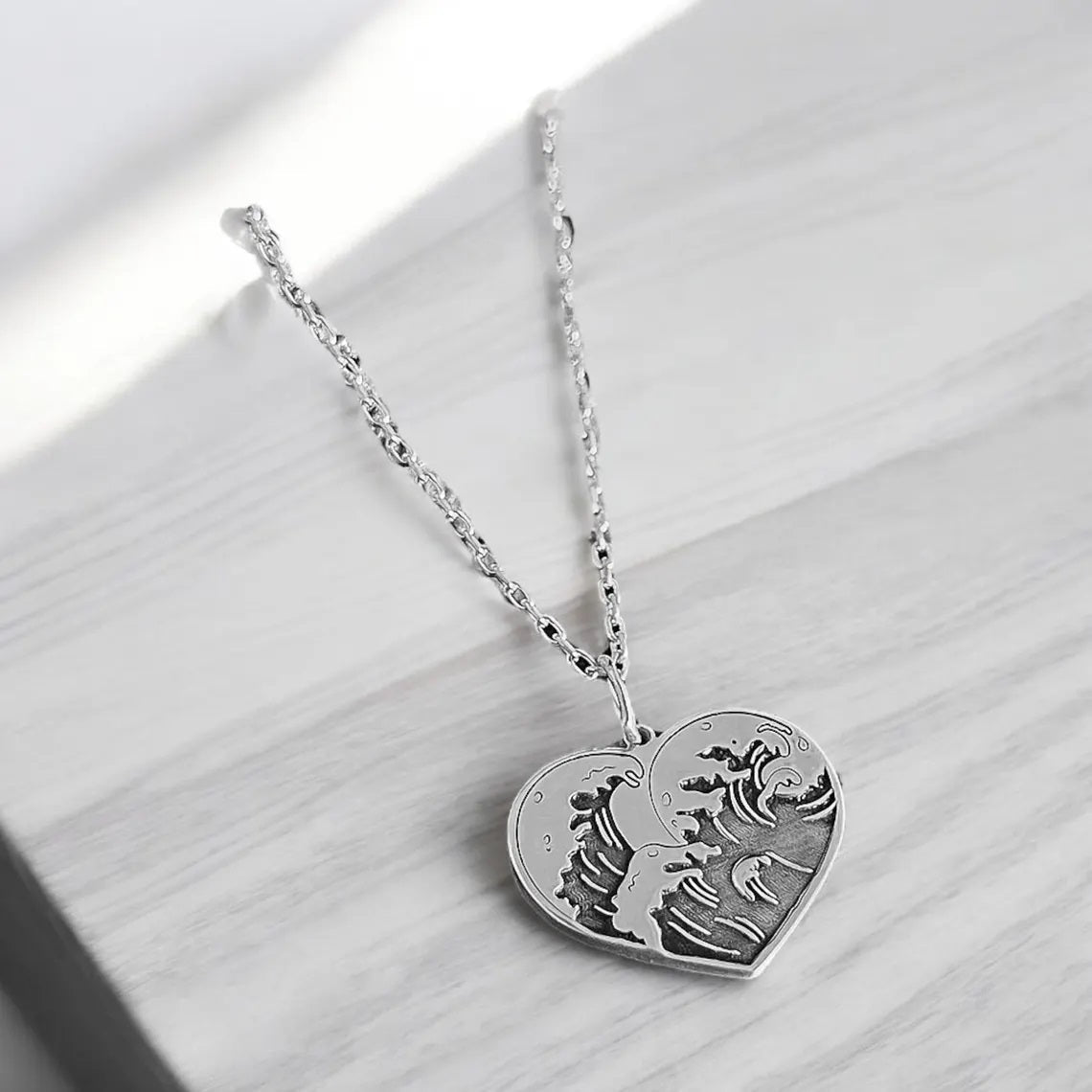 Collar corazón en Olas - nativosjewelry