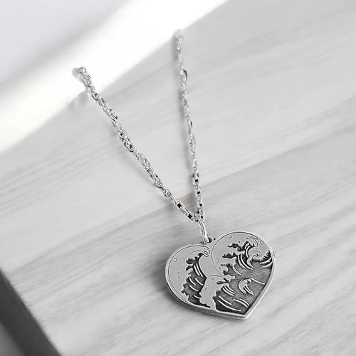 Collar corazón en Olas - nativosjewelry