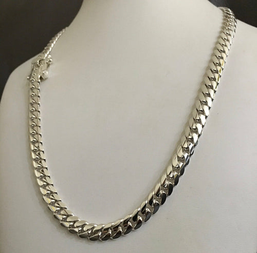 Collar Eslabones Cubanos Plata 999 11mm - nativosjewelry