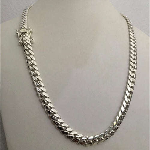 Collar Eslabones Cubanos Plata 999 11mm - nativosjewelry
