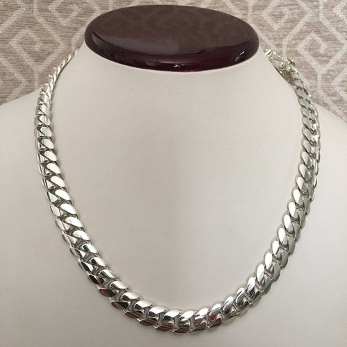Collar Eslabones Cubanos Plata 999 11mm - nativosjewelry