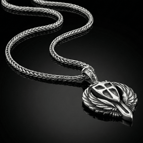 Collar Espiga con Cruz y Escudo - nativosjewelry
