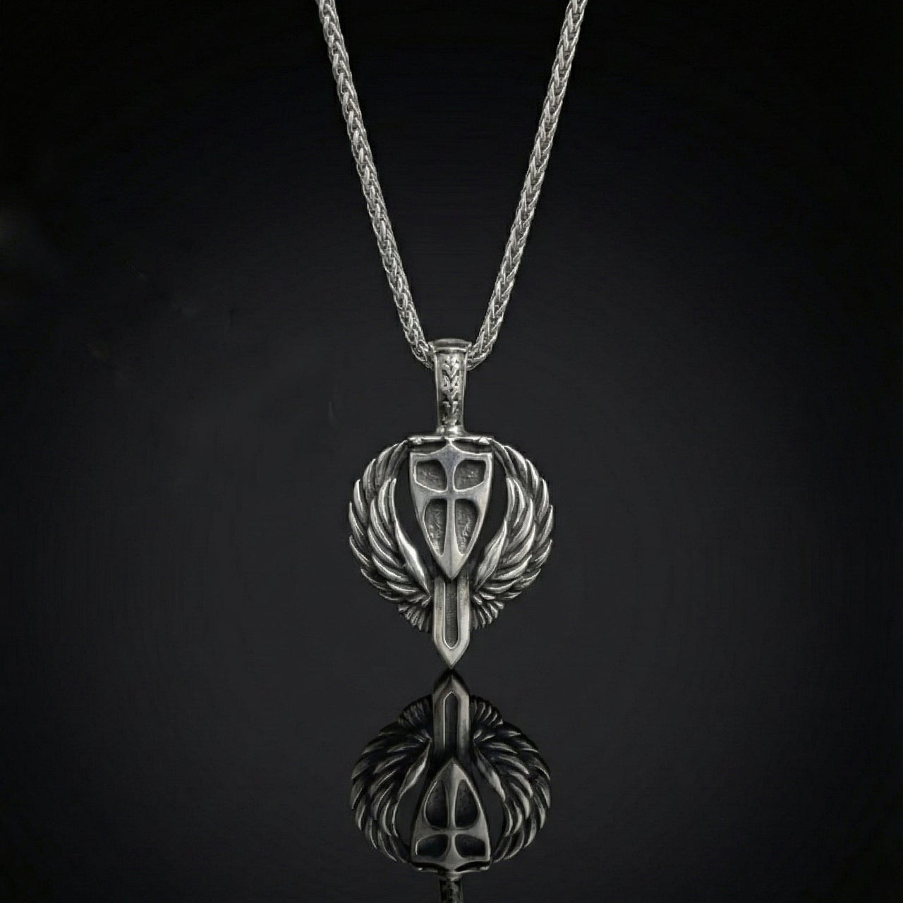 Collar Espiga con Cruz y Escudo - nativosjewelry