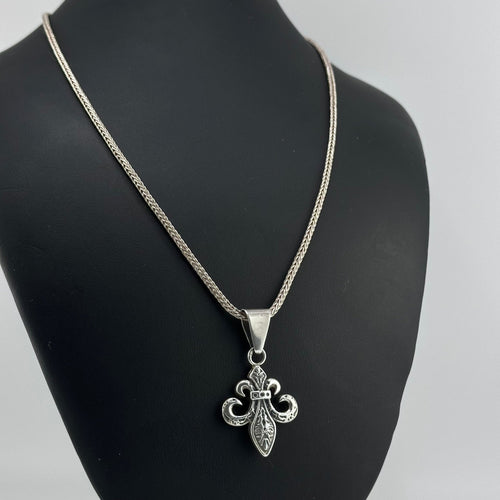 Collar Espiga con dije Flor de Lys - nativosjewelry