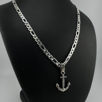 Thumbnail for Collar Figaro con dije de Ancla - nativosjewelry