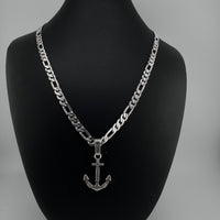 Thumbnail for Collar Figaro con dije de Ancla - nativosjewelry