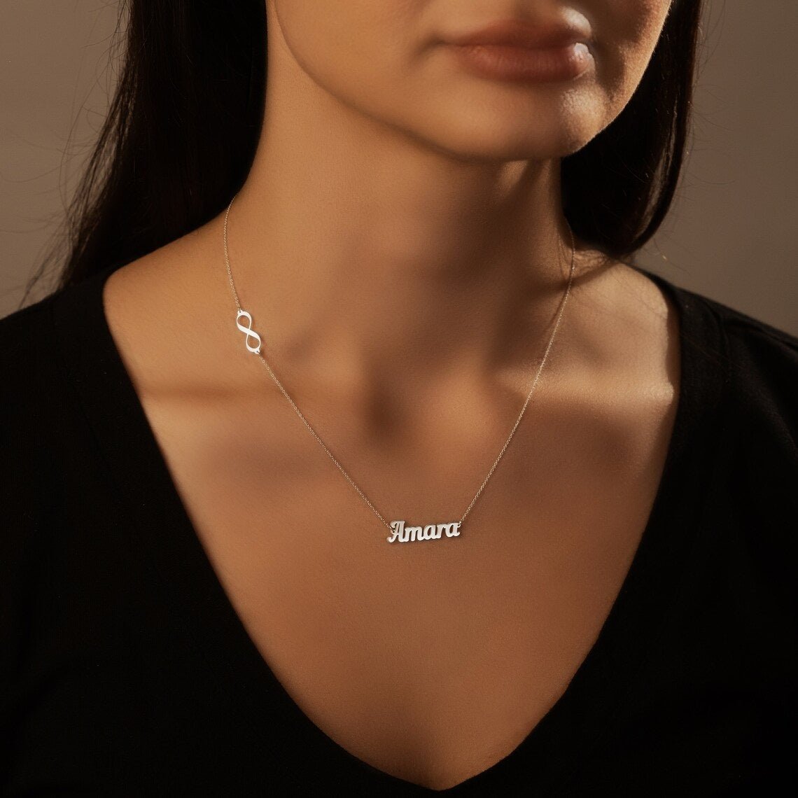 Collar infinito con nombre personalizado - nativosjewelry