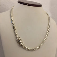 Thumbnail for Collar Miami Cuban de Plata ley 999 7mm de grosor - nativosjewelry