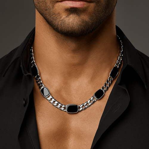 Collar Miami Onix 7mm - Plata 999 - nativosjewelry