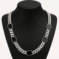 Thumbnail for Collar Miami Onix 7mm - Plata 999 - nativosjewelry